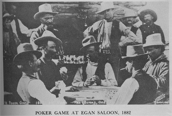 Poker game at Egan Saloon
